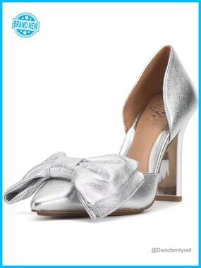 Leather Stiletto Heel Pointed Toe Dress Pump